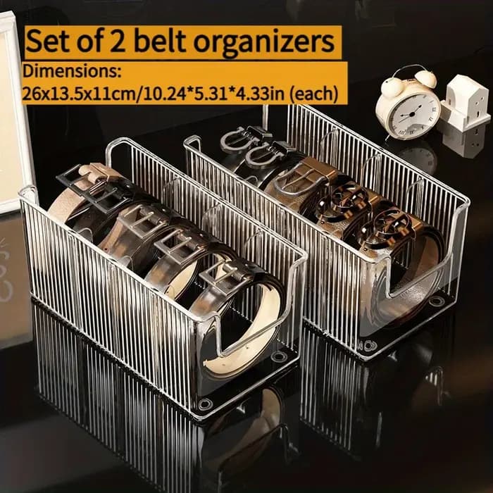 Boîte de rangement de ceinture ; usage domestique ; organisateur de cravates divisé