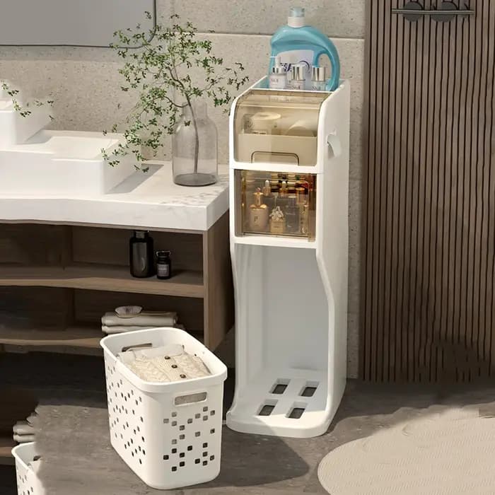 Étagères de rangement de fissures de salle de bain