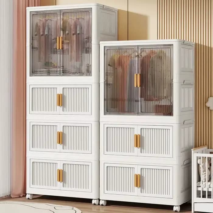 Étagères naturelles armoires organisateur vêtements jean étagère tiroir armoire empilable rangement Stoffen Klerenkast meubles de maison