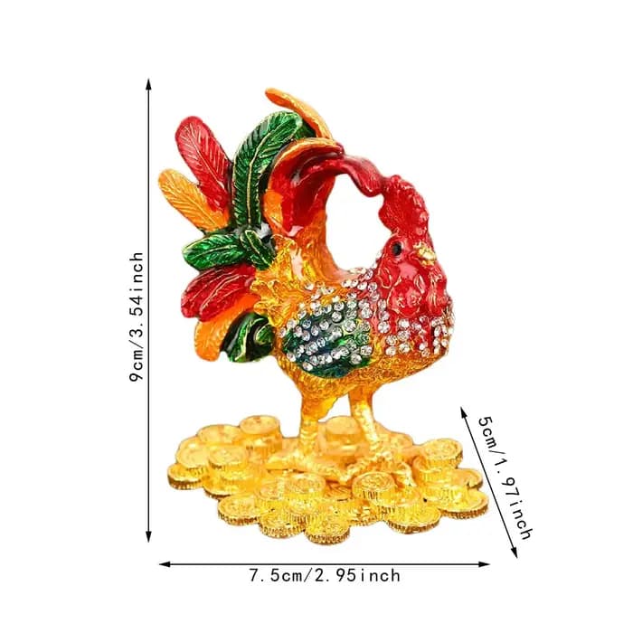 Boîte à bijoux en forme de poulet pour colliers