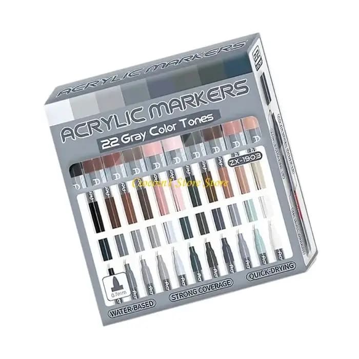 Seau rangement marqueurs acryliques portables A3PC