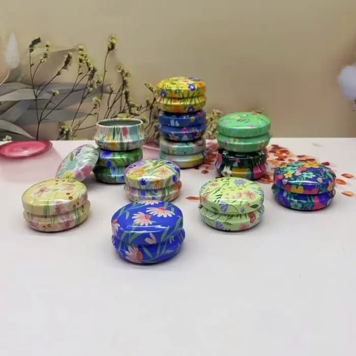 Mini boîtes rondes en métal, 12 pièces, avec Design Floral élégant, conteneurs de rangement portables pour boucles d'oreilles, bacs de rangement