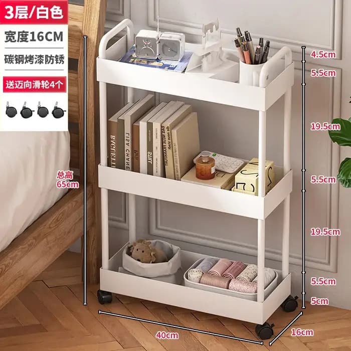 Étagère de rangement en métal et acier au carbone Ultra-étroit