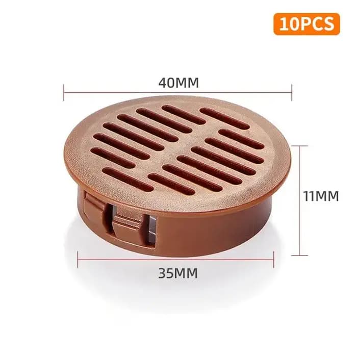 Grille de ventilation rectangulaire en maille respirante en plastique, 10 pièces, 35/50mm, pour armo