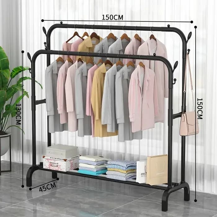 Porte-vêtements De chambre noir, accessoires d'économie De vêtements De Boutique pour filles, séchag
