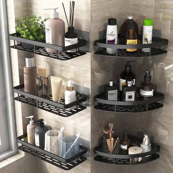 HONo-Nail-Étagère d'angle de douche en aluminium