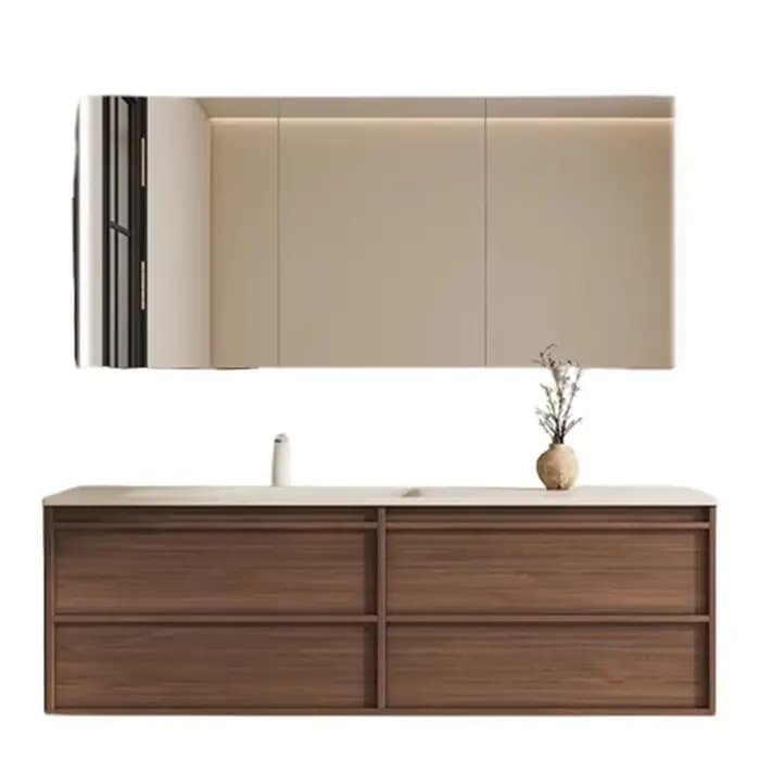 Armoire de salle de bain de luxe en bois