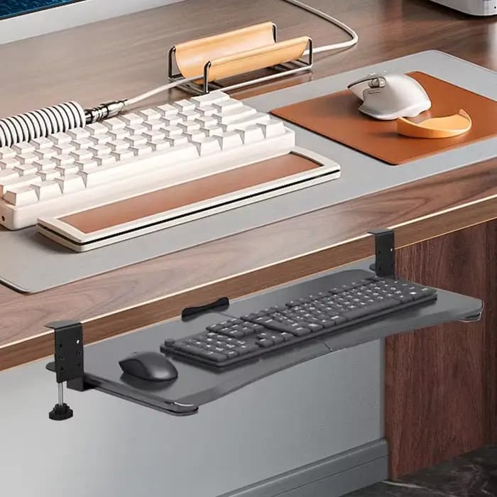 Sous le bureau tiroir de clavier coulissant étagère