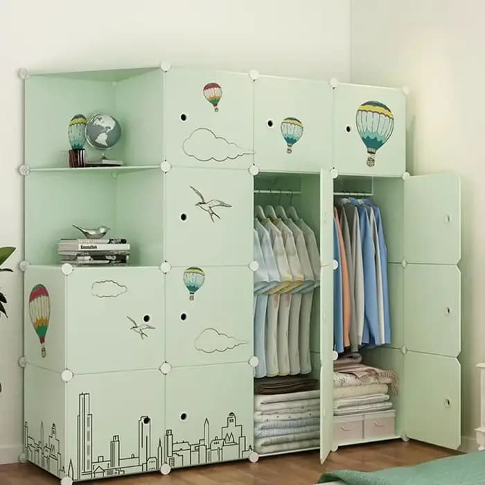 Armoire modulaire ouverte moderne en plastique