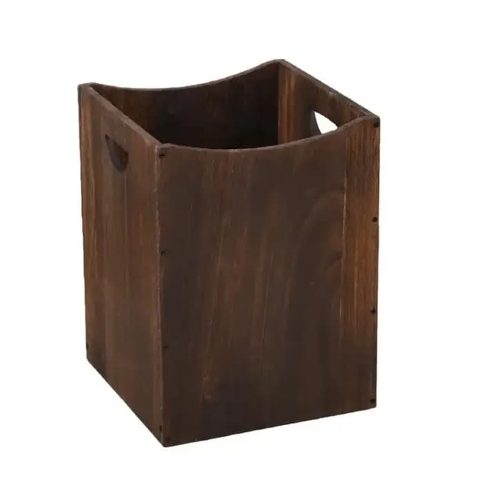 Poubelle en bois dotée d design d'une texture naturelle, idéale pour les fermes dans diverses pièces