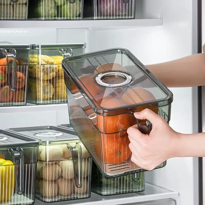 Conteneurs de rangement de cuisine avec couvercle enregistreur de temps