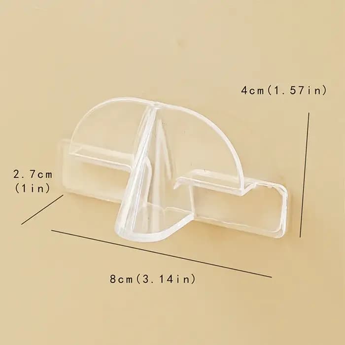 Étagère de rangement murale transparente pour lunettes de soleil sans poinçon