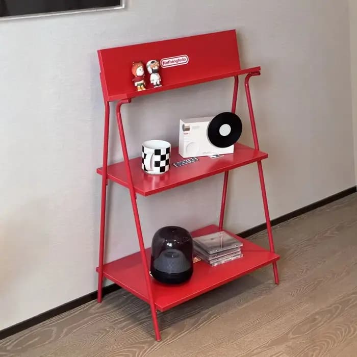 Étagère d'angle multi-niveaux de style moderne du milieu du siècle