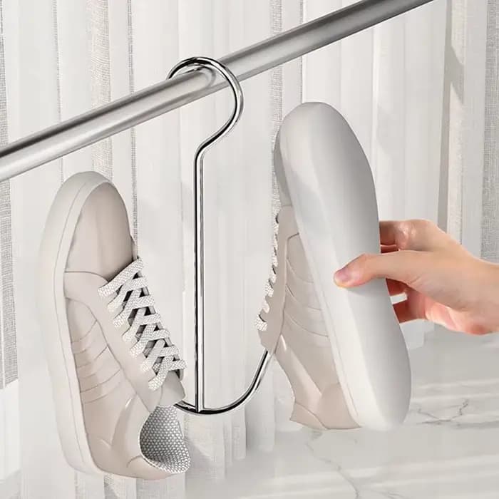 Séchoir à chaussures 2/6 pièces, crochets suspendus pour pantoufles et chaussures de sport, séchoir à chaussures pour balcon extérieur