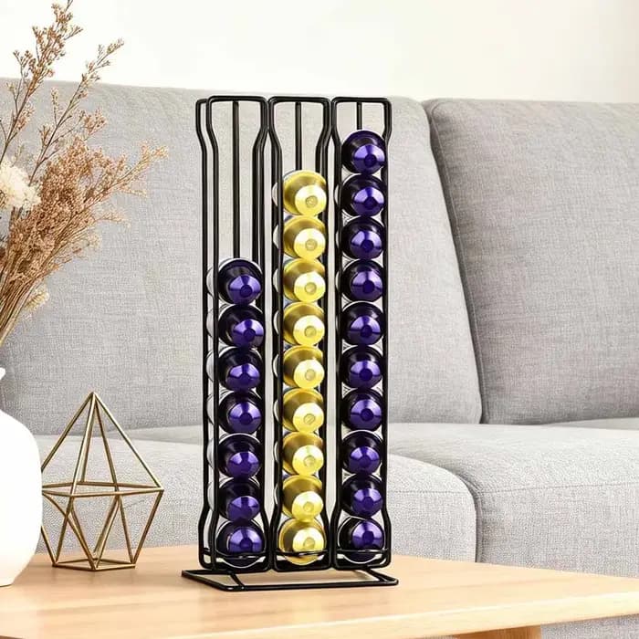 Support de rangement pour capsules de café en fer (60 capsules)