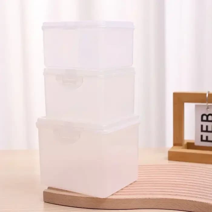 Boîte de rangement transparente avec couvercle pour bijoux