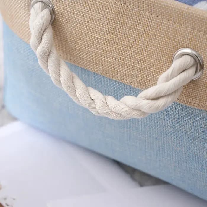 Boîte de rangement pour vêtements en coton et lin