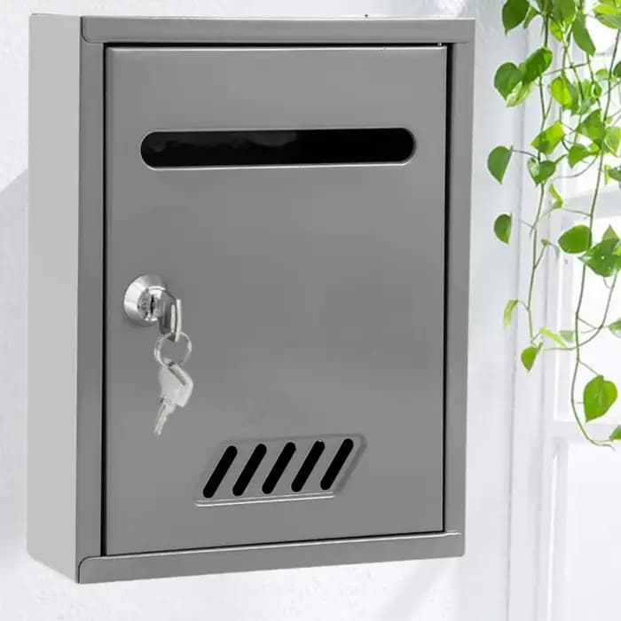 Boîte aux lettres murale grande en fer pour portail, bureau, extérieur