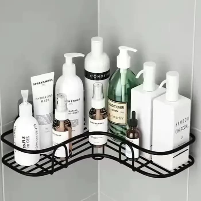 Étagère murale flottante en métal pour salle de bain, chariot de rangement, rideau de douche, organisateurs de rangement de cuisine, commode