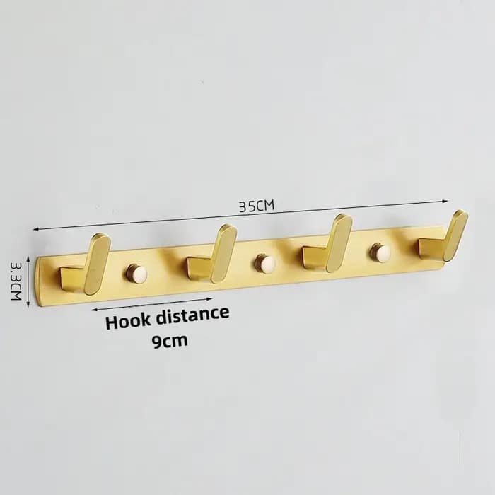 Porte-manteaux d'entrée en aluminium avec crochets, pour vêtements, à fixer au mur ou à la porte, po