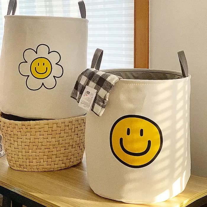 Seau de rangement en tissu épais, dortoir d'étudiants, balcon domestique, vêtements sales, panier de rangement de jouets pour enfants