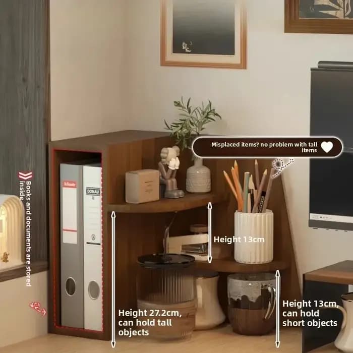 Organisateur d'angle de bureau moderne peu encombrant