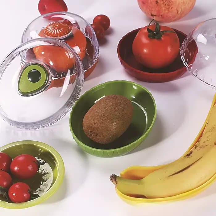 Boîte de conservation des fruits, réfrigérateur, conteneur de stockage scellé en plastique pour avocat, citron, oignon, tomate, légumes, conservation des fruits