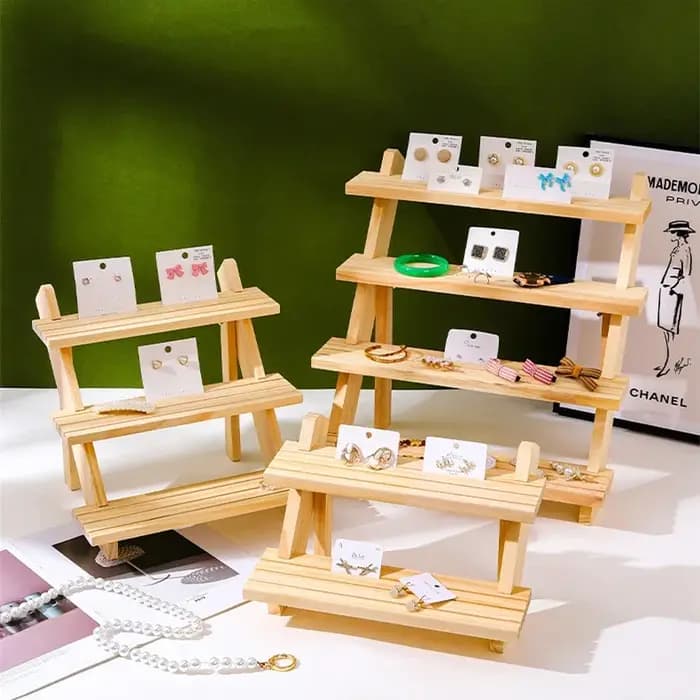 Étagère de rangement en bois style échelle