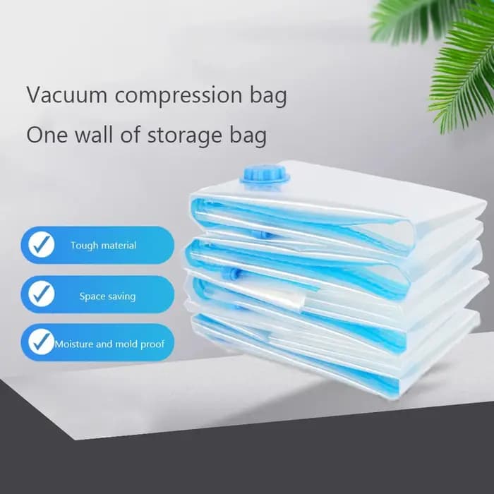 Sacs sous vide réutilisables, 4 pièces, transparents, pliables, compressés, gain de place, pour vête