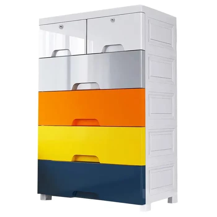 Armoire de rangement à tiroirs épais blanc