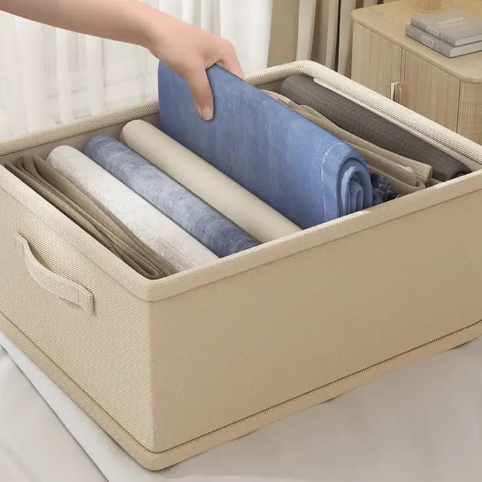 Organisateur de vêtements : Boîte de rangement pour pantalons
