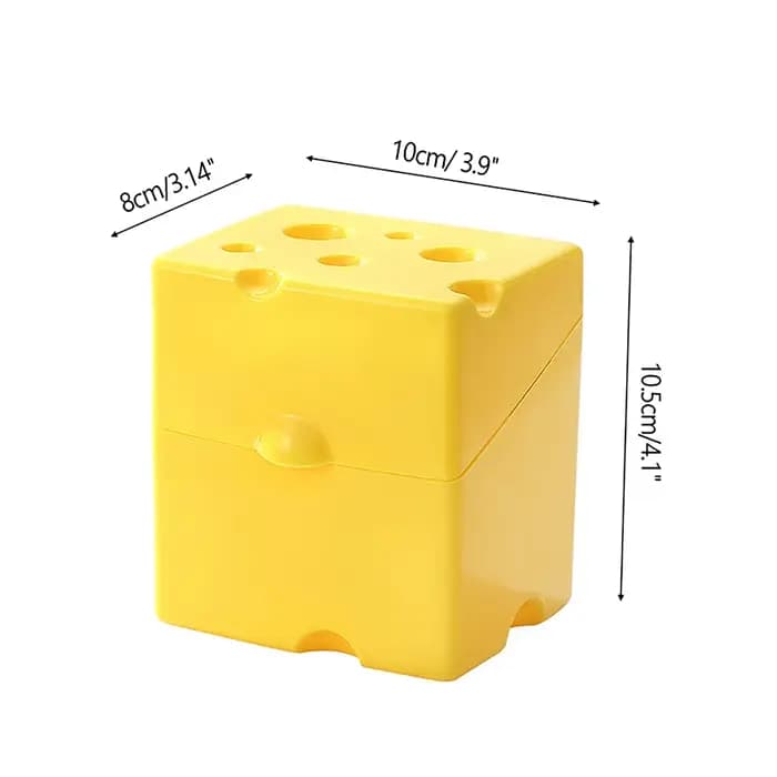 Récipient de stockage de fromage en forme de tranche de fromage