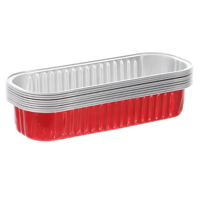 Boîte à gâteaux rectangulaire en aluminium de 200ml
