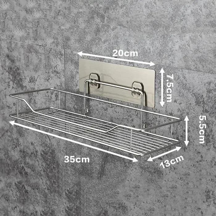 Étagère de rangement murale suspendue en acier inoxydable
