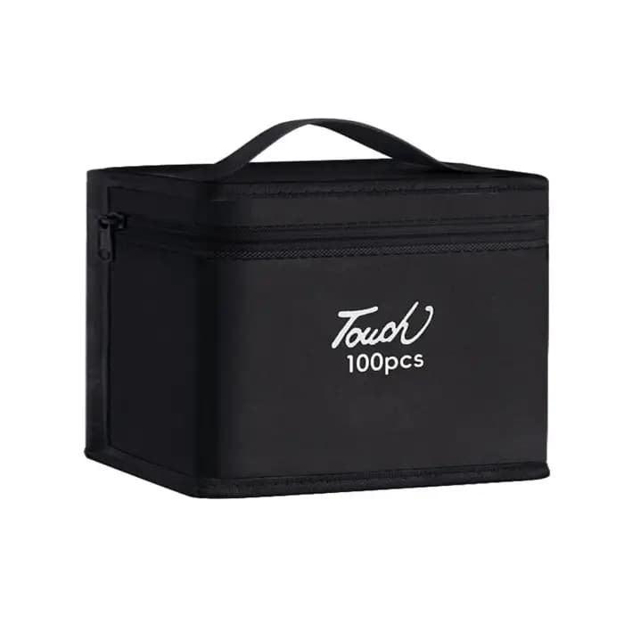 Sac de rangement pour stylos marqueurs de couleur noire