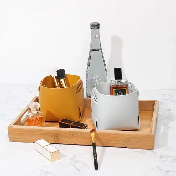 Boîte de rangement créative en cuir PU