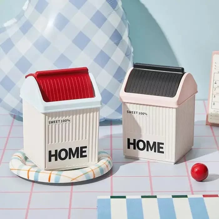 Mini poubelle de bureau mignonne en forme de maison