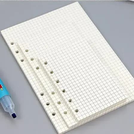 Recharge de carnet de notes à feuilles mobiles A5 A6