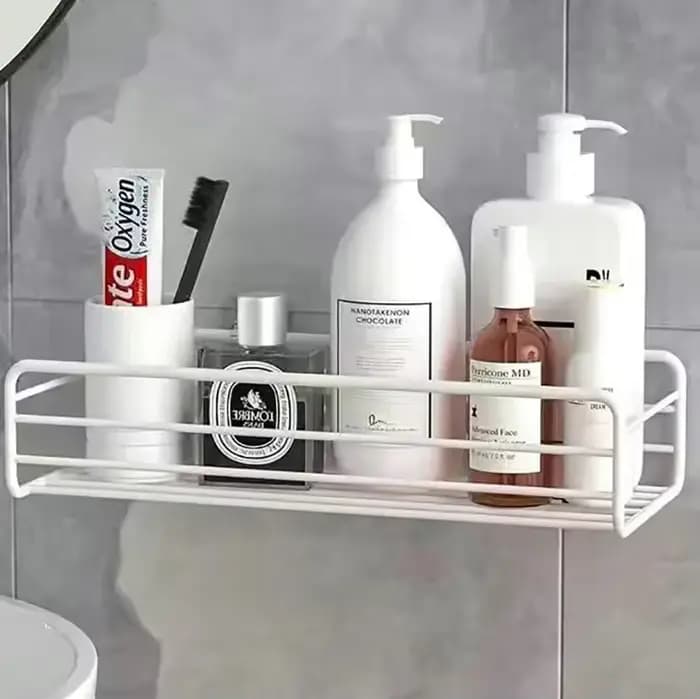 Étagère murale flottante en métal - Rangement multifonctionnel pour salle de bain, cuisine et douche
