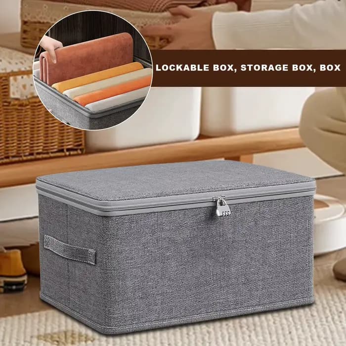 Boîte de rangement verrouillable avec couvercle
