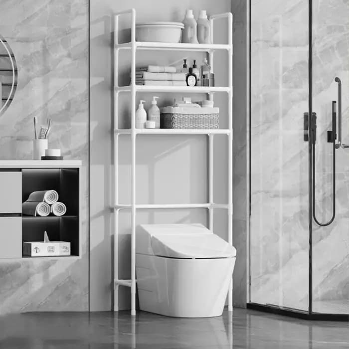 Étagère de rangement pour salle de bain à 3 niveaux