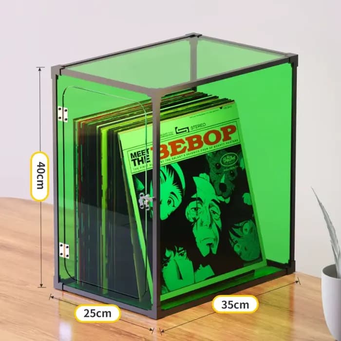 Boîte de rangement transparente à Six faces pour disques vinyles
