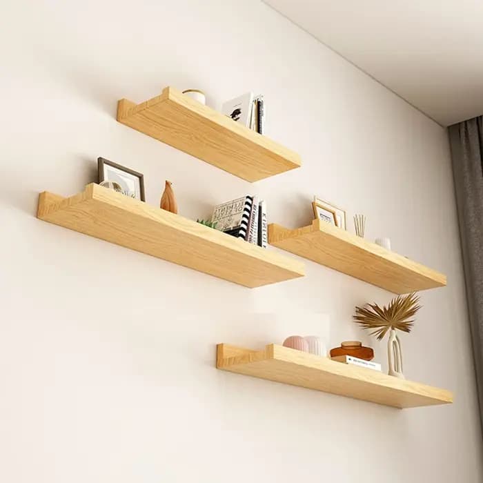Petite étagère murale en bois massif