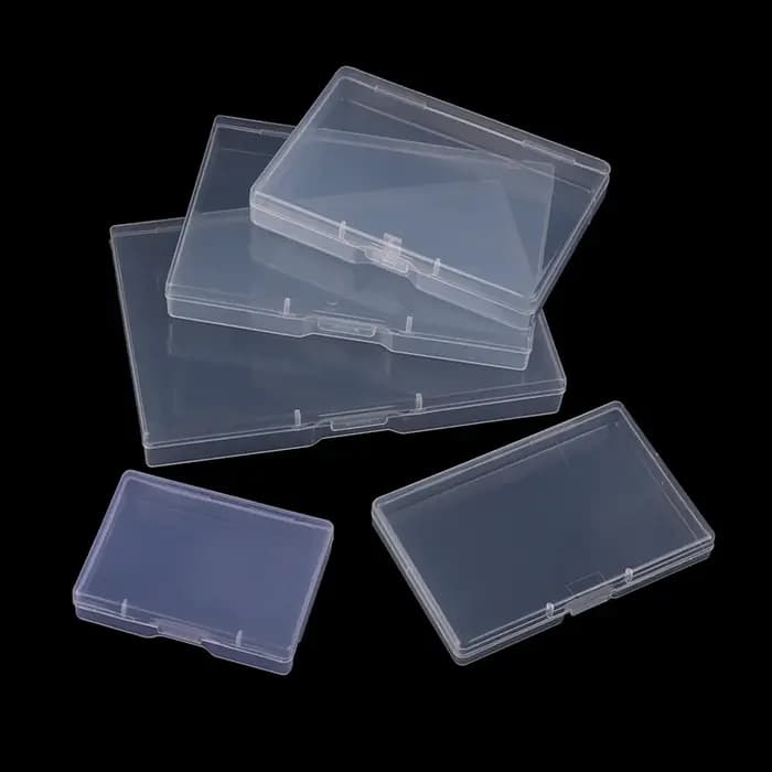 Boîte en plastique transparente, boîte d'emballage rectangulaire translucide, étui de rangement, anti-poussière, Durable, solide, conteneur de bijoux
