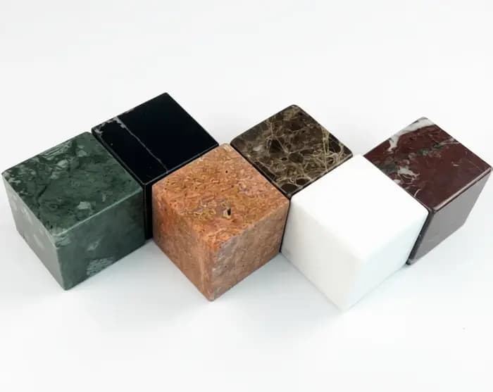 Blocs de cubes en pierre de marbre naturel 50x50x50mm