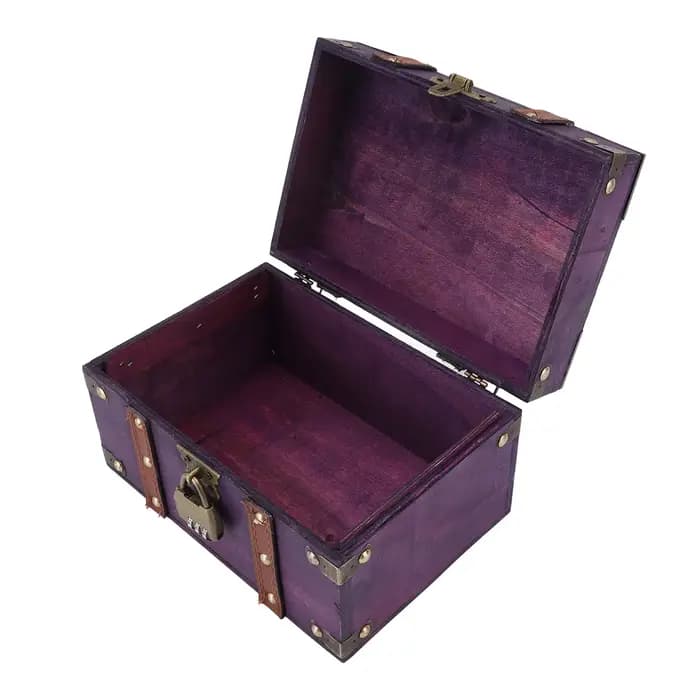 Coffret à trésors en bois vintage décoratif polyvalent