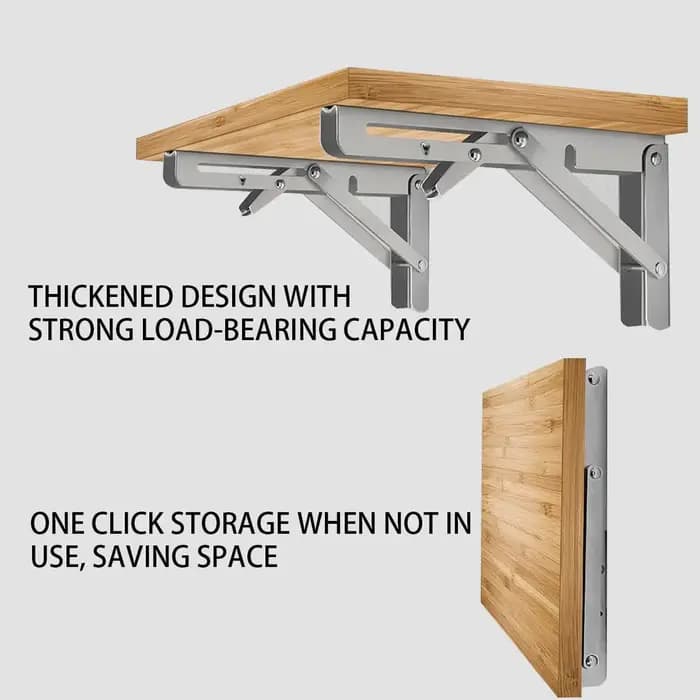 2 pièces support pliant pour étagère Table bureau robuste flottant Triangle