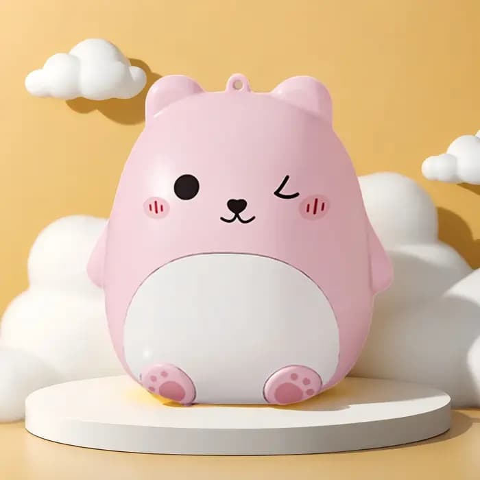 Mini boîte de rangement de bijoux de dessin animé ours Portable