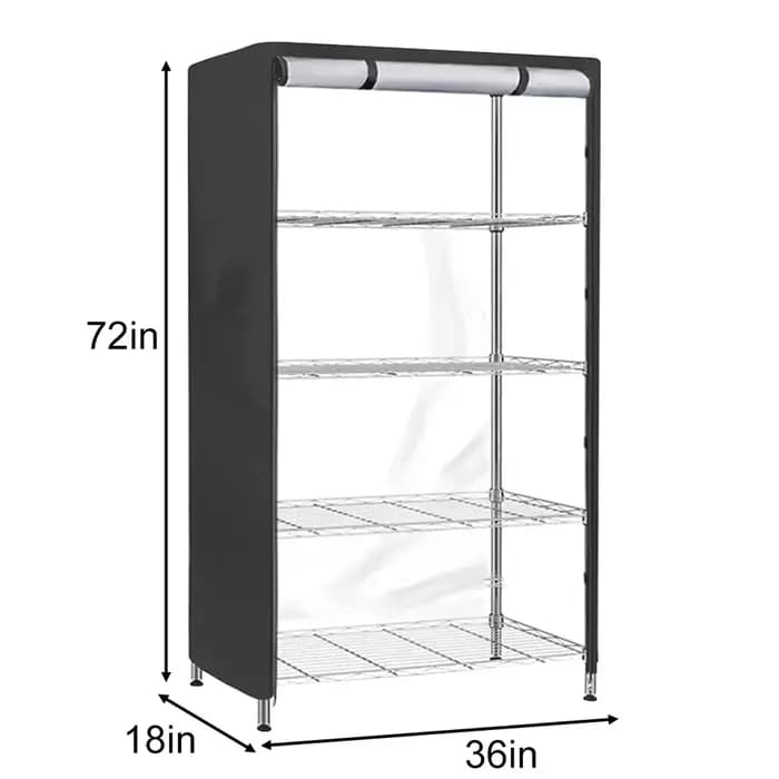Étagère de rangement extérieure, couverture d'étagère avec fermetures éclair, visibilité claire, accès facile, utilisation en extérieur