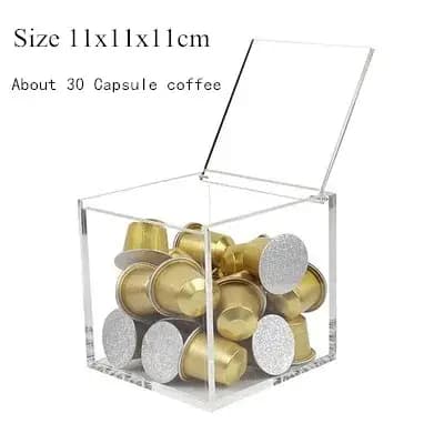 Boîte de rangement en acrylique pour capsules de café
